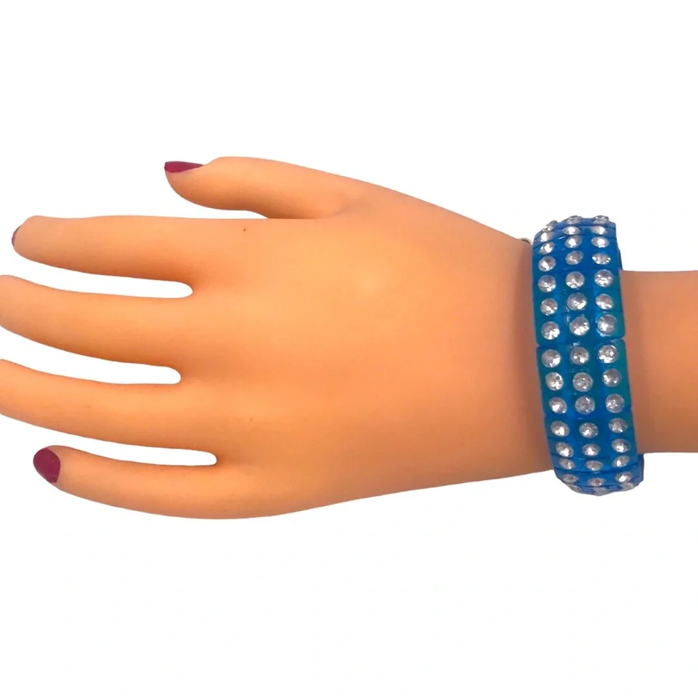 Various Colors Plastic Gem Various Colors Plastic Gem Stone Stretchy Bracelets